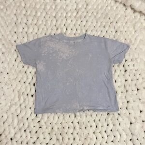 Hollister Soft Acid Wash Blue Cotton Tee